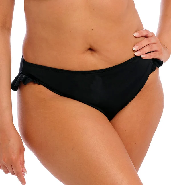 Elomi Plain Sailing High Leg Frill Swim Brief (ES7288) - Black