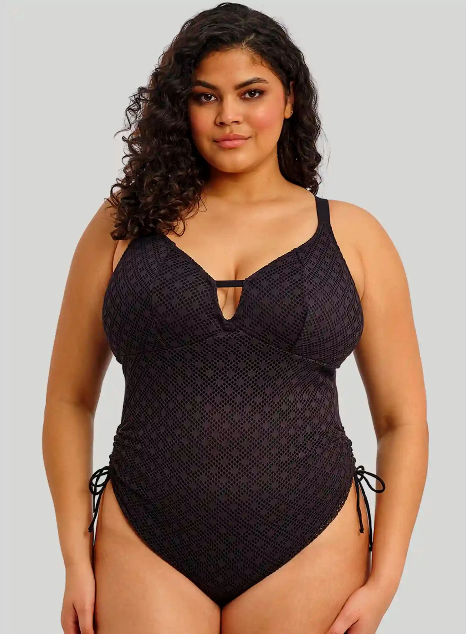 Elomi Swim: Bazaruto Non Wired Plunge Swimsuit Black