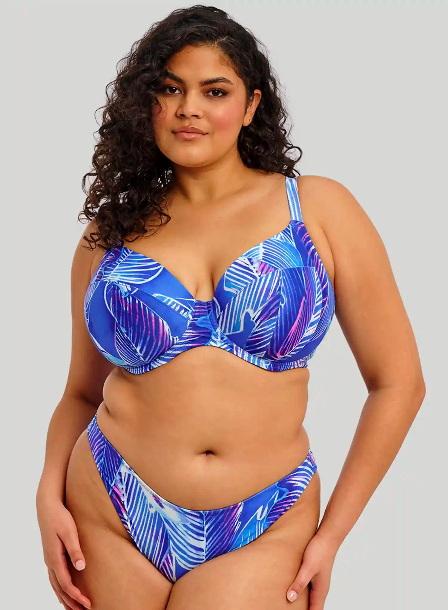 Elomi Swim: Maluku Island High Leg Bikini Brief Atlantic