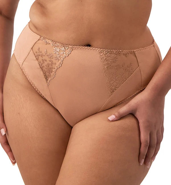 Elomi Zarla High Leg Brief Panty (302553) - Cafe Au Lait