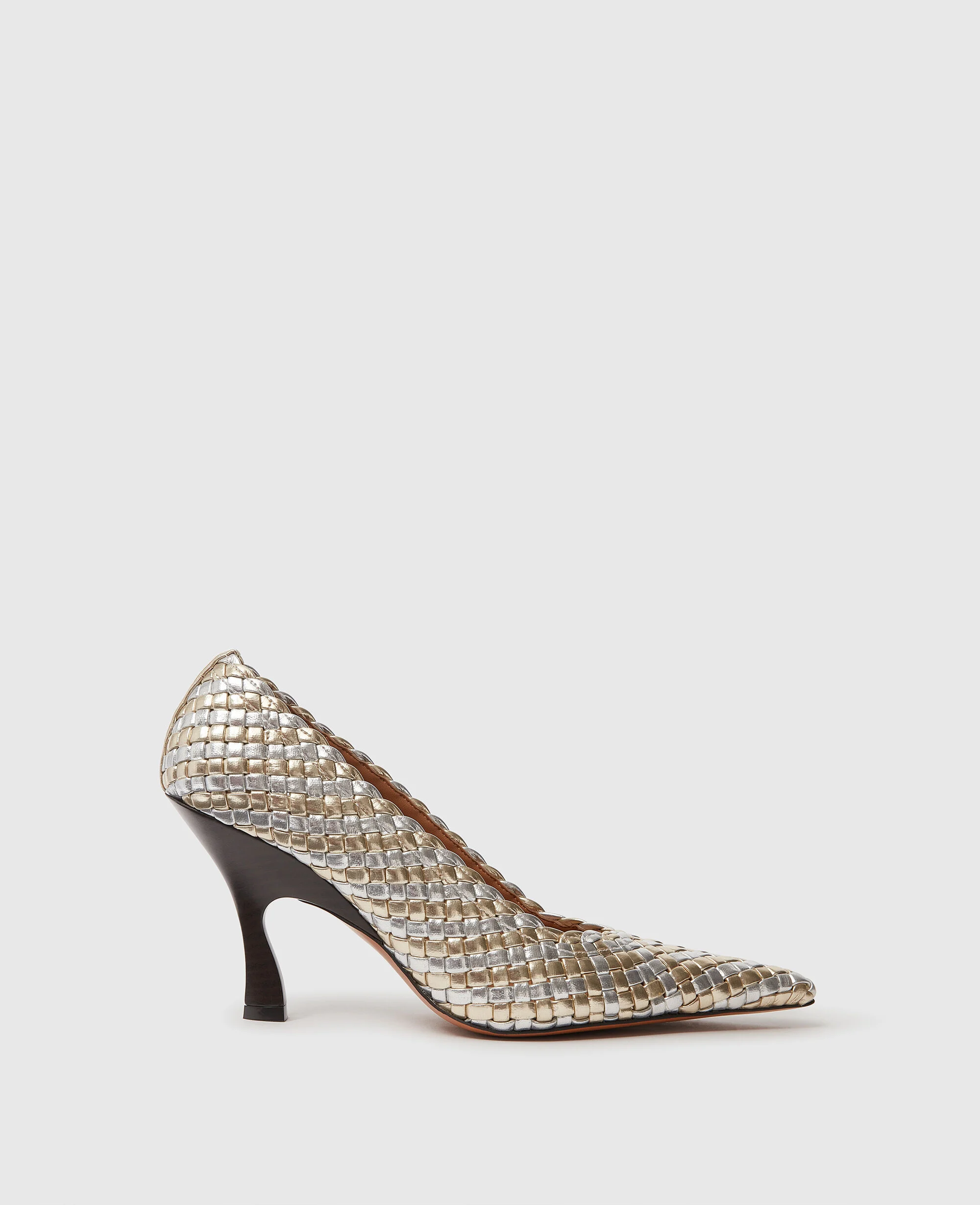 ElsaWoven Metallic Kitten Heel Pump