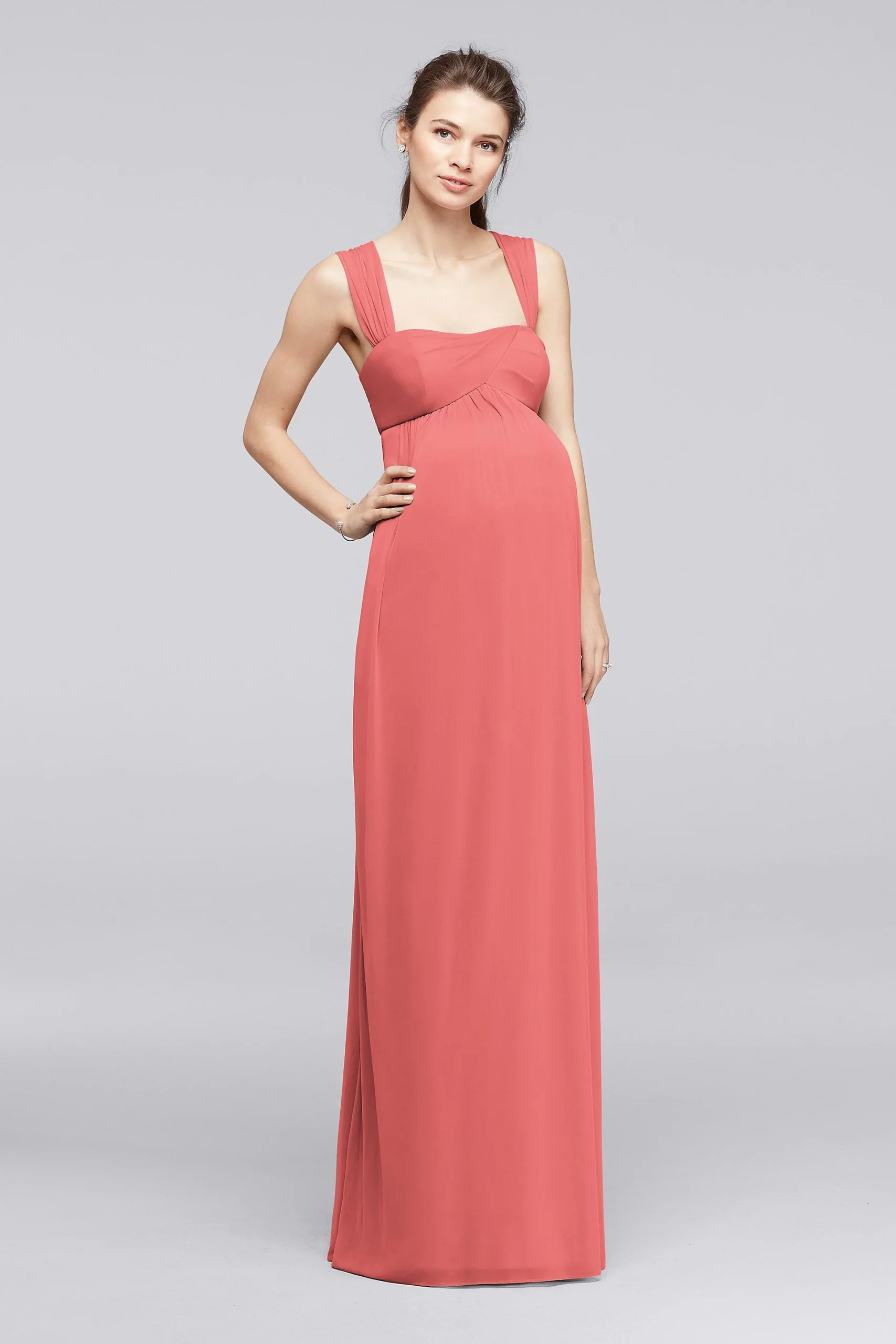 Empire Waist Maternity Dress with Straps