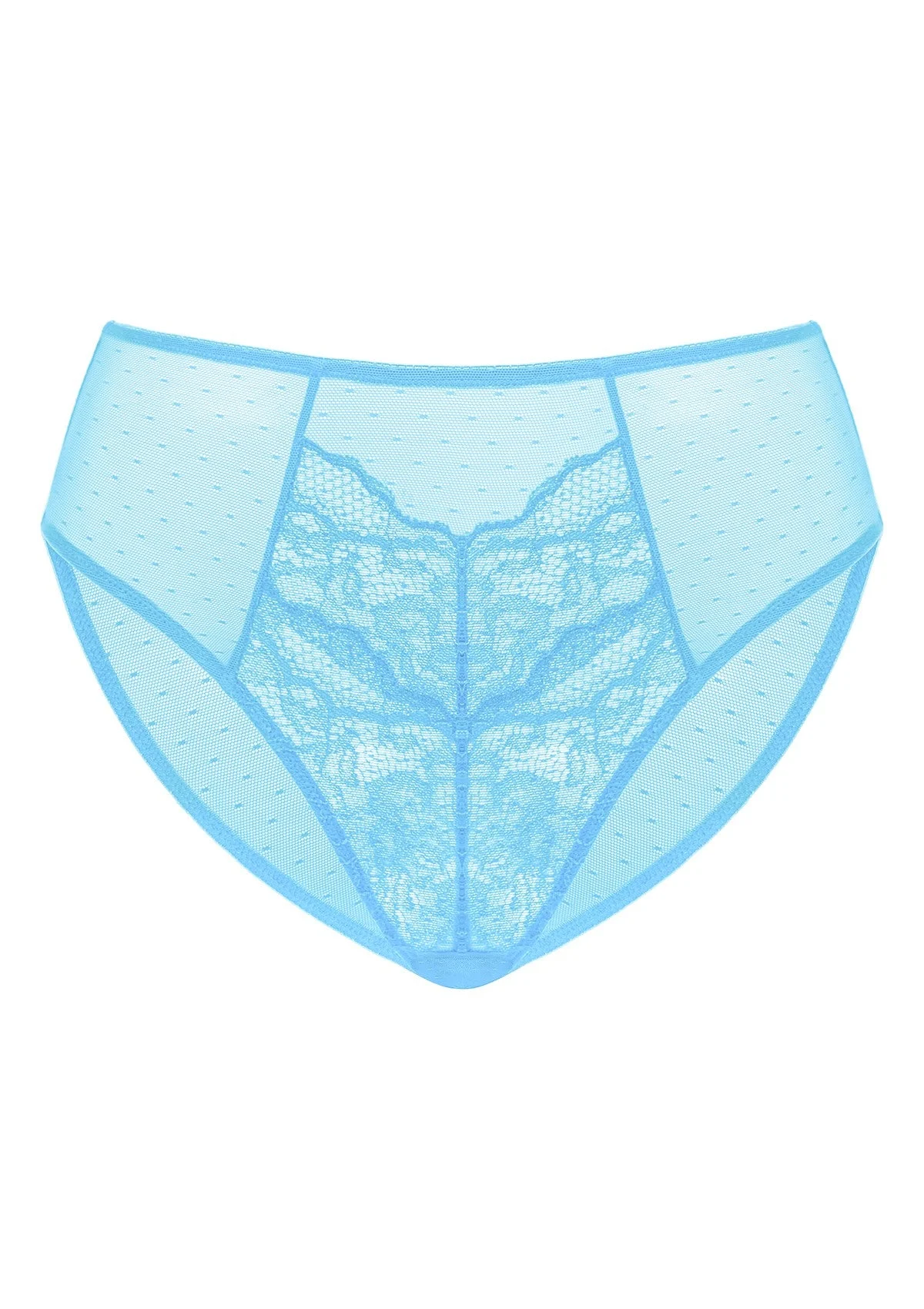 Enchante High-Rise Capri Blue Lace Brief Underwear