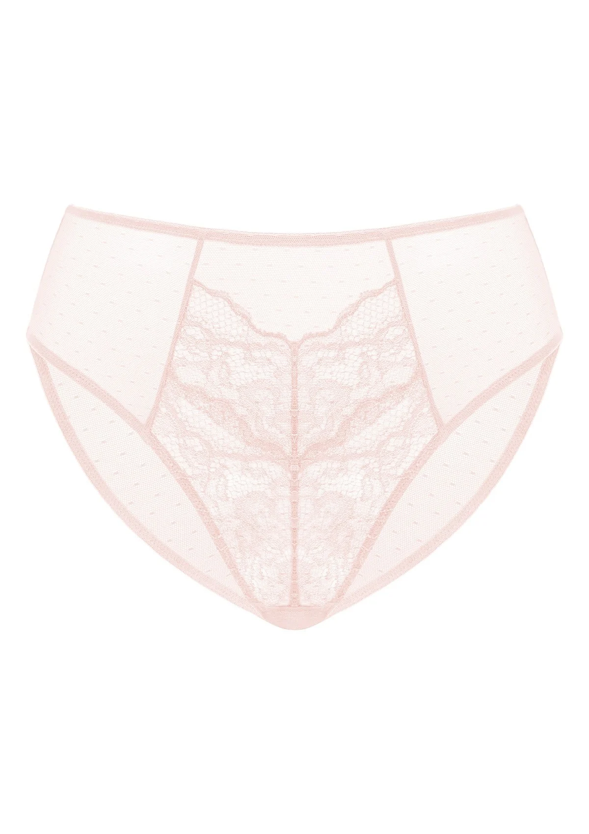 Enchante High-Rise Dusty Peach Lace Brief Underwear