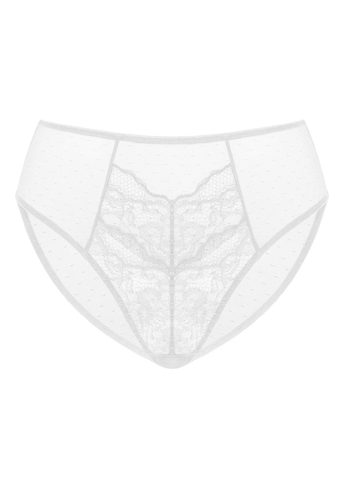 Enchante High-Rise White Lace Brief Underwear