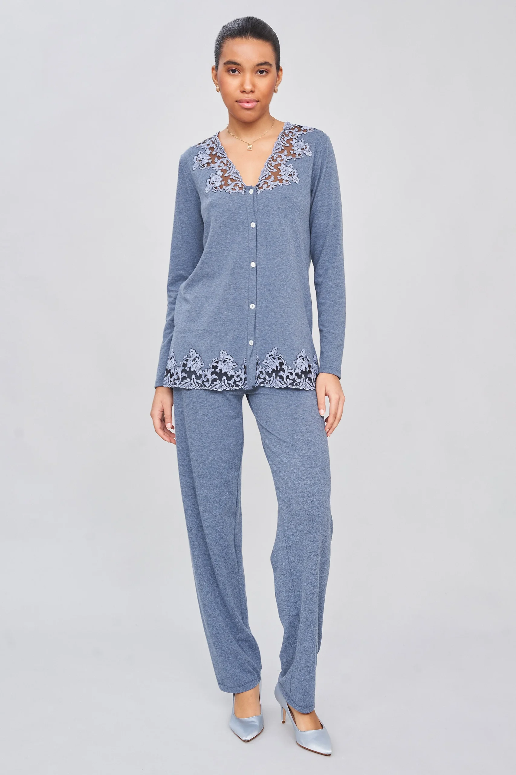 Essential Pyjama in Jeans-Inspired Tone