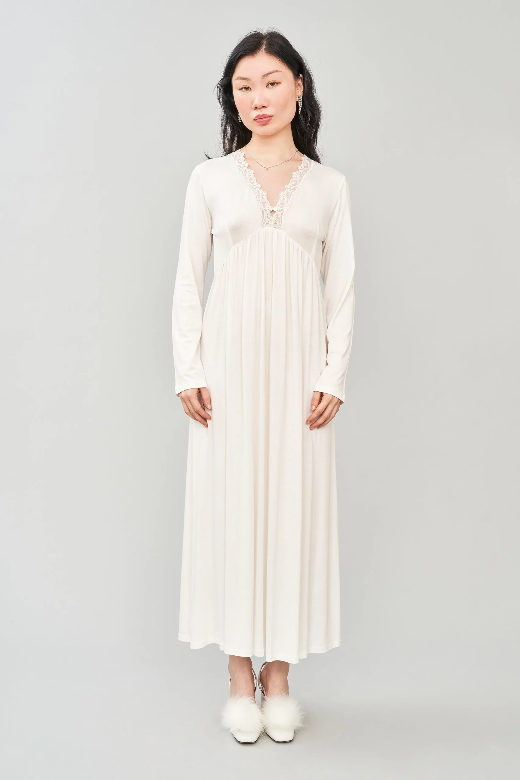 Essential Viscose Jersey Long Nightgown