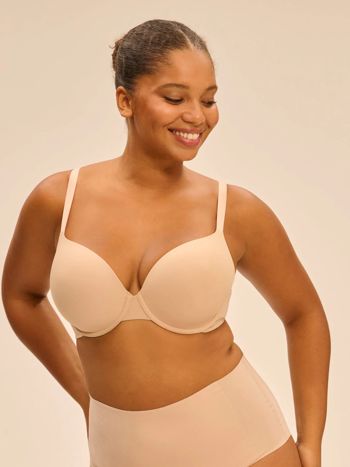 Essentiel Padded Plunge Bra - Peau RoseRegular price
