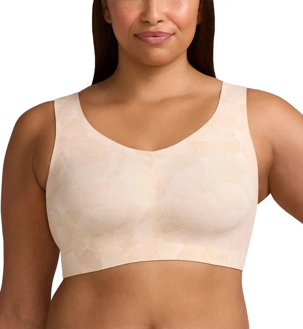 Evelyn & Bobbie DEFY V-Neck Bralette w/ Removable Pads (1728) - Champagne Ginkgo