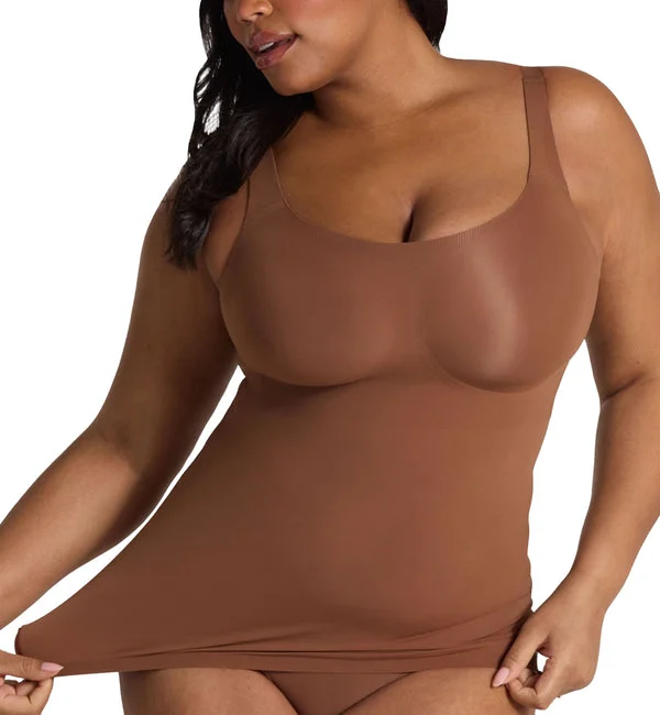 Evelyn & Bobbie Structured Scoop Bra Tank (1811) - Clay