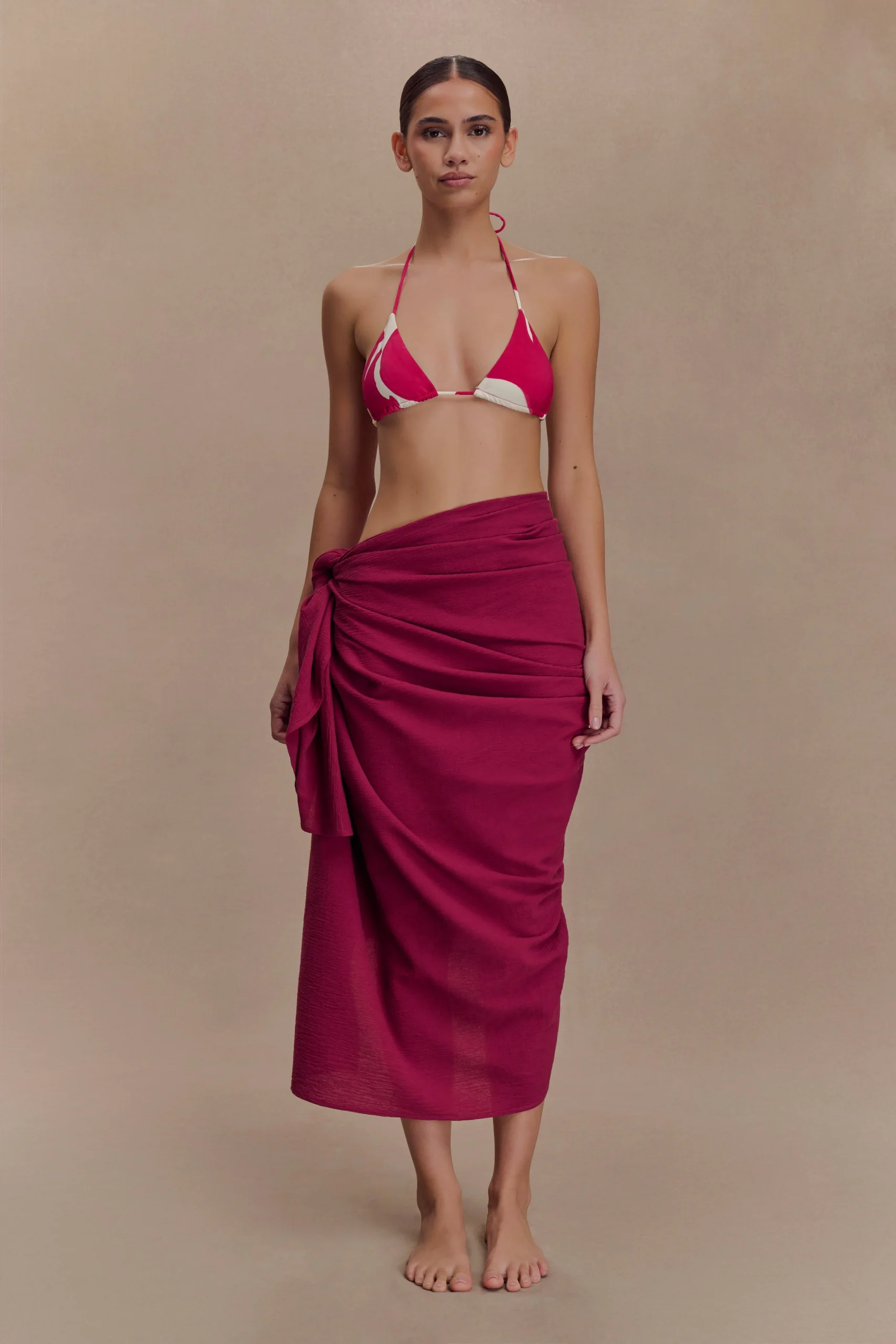 EvieFINAL SALECotton Sarong - Wine