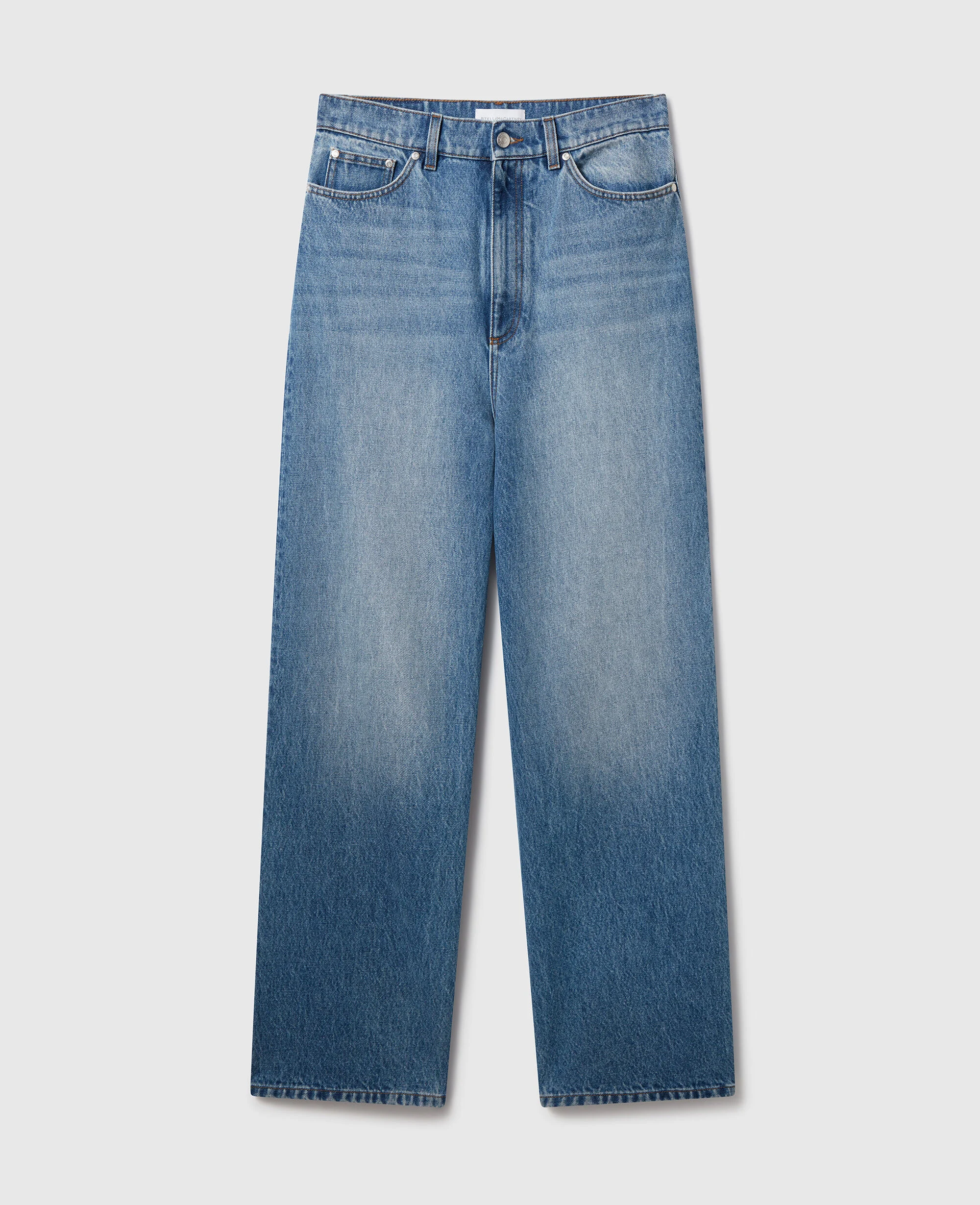 Faded Wide-Leg High-Rise DenimJeans