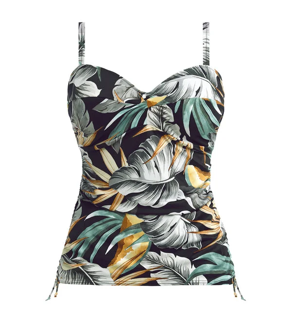 Fantasie Bamboo Grove Twist Front Underwire Adjustable Side Tankini (501654) - Jet