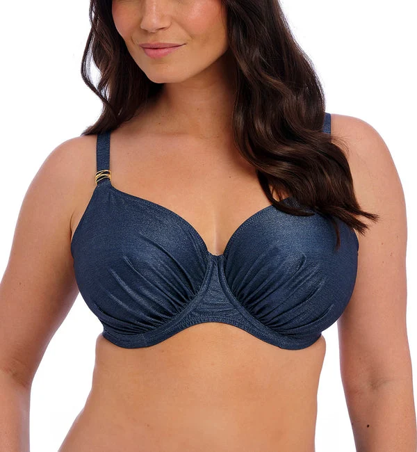 Fantasie Paros Coast Gathered Full Cup Underwire Bikini Top (506101) - Midnight Sparkle