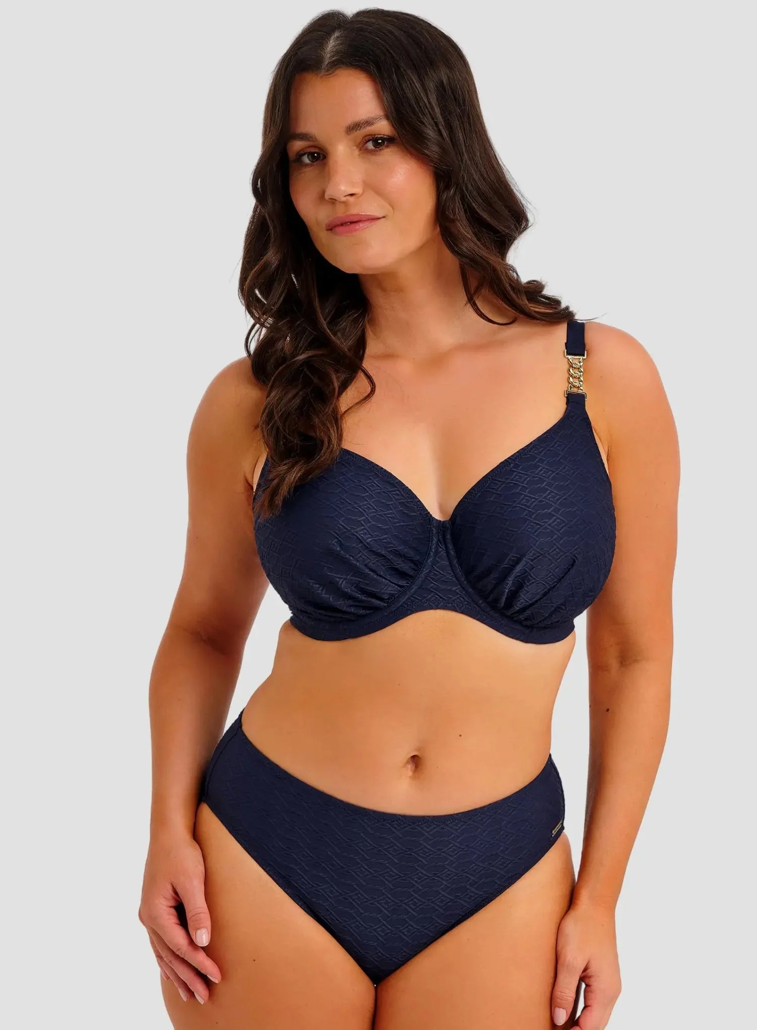 Fantasie Swimwear: Azores Mid Rise Bikini Brief Midnight