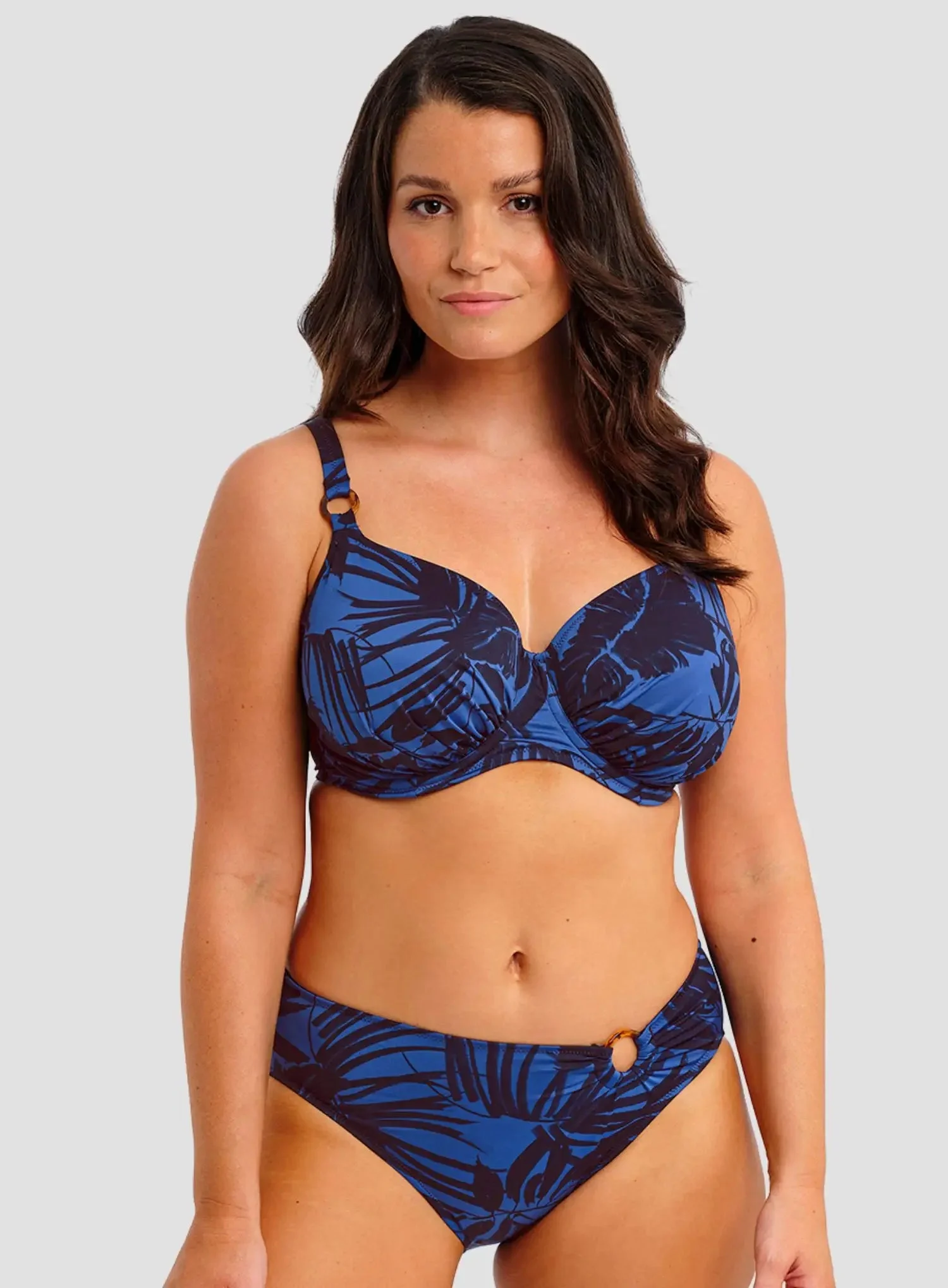 Fantasie Swimwear: Malabar Coast Mid Rise Bikini Brief Midnight