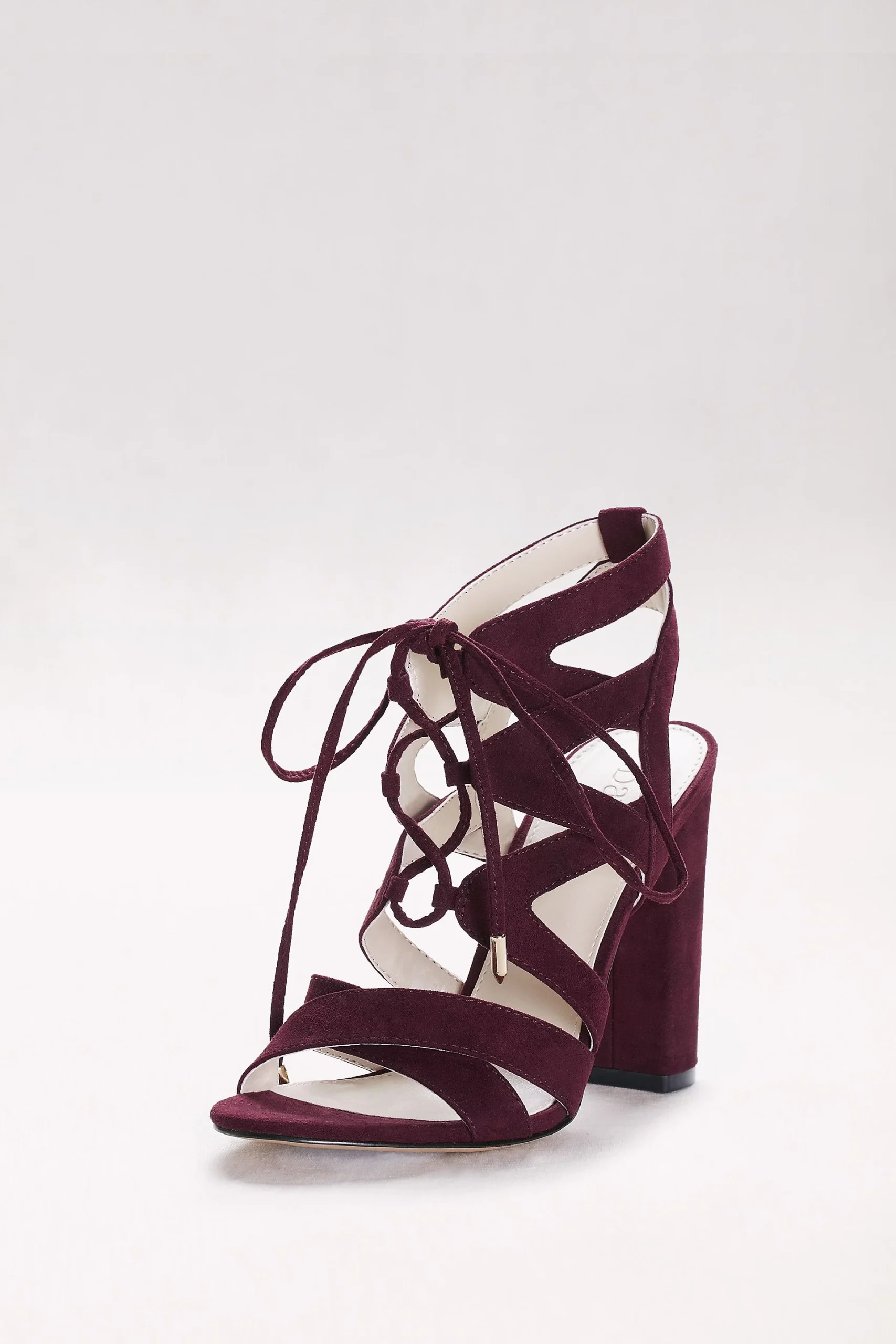 Faux-Suede Lace-Up Sandals