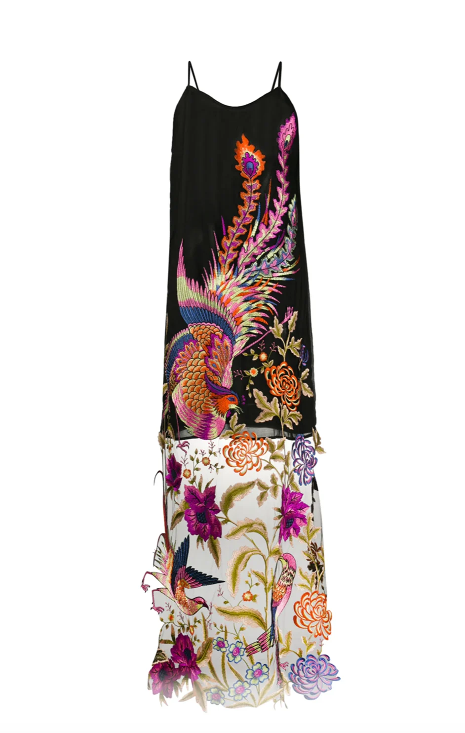 Feather-print Dress