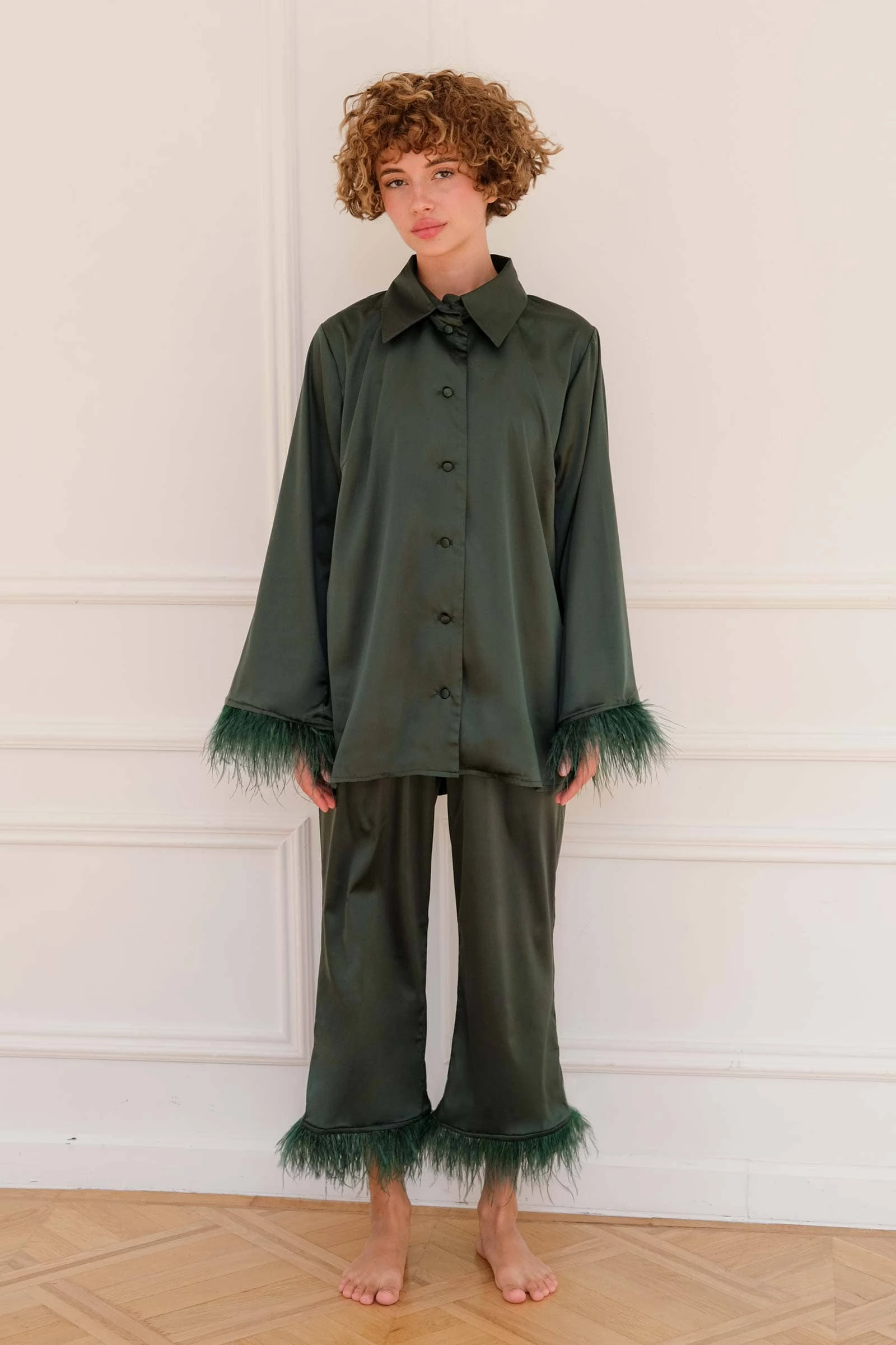 Feather Pyjamas in Green