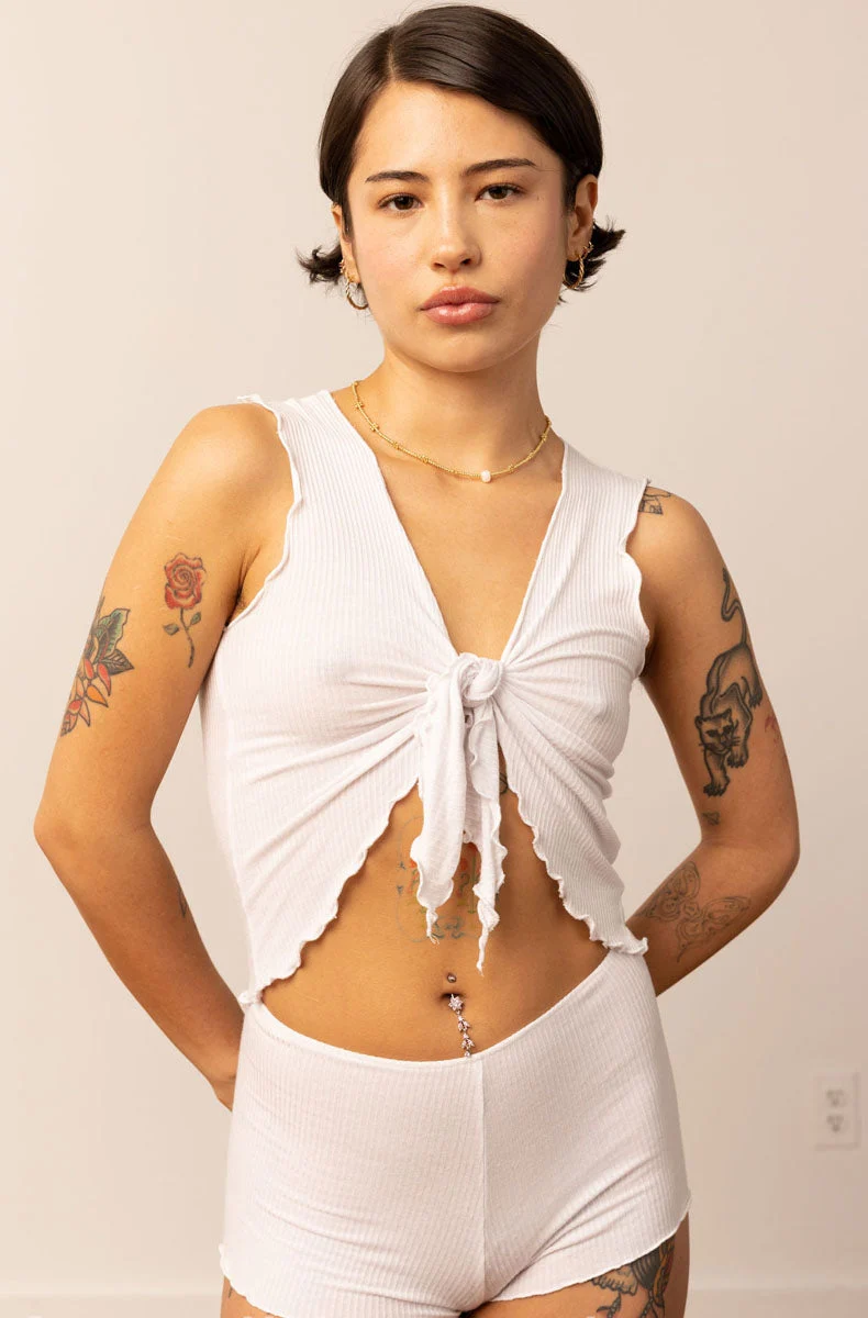 Feather Weight Rib Ivy Crop Tank