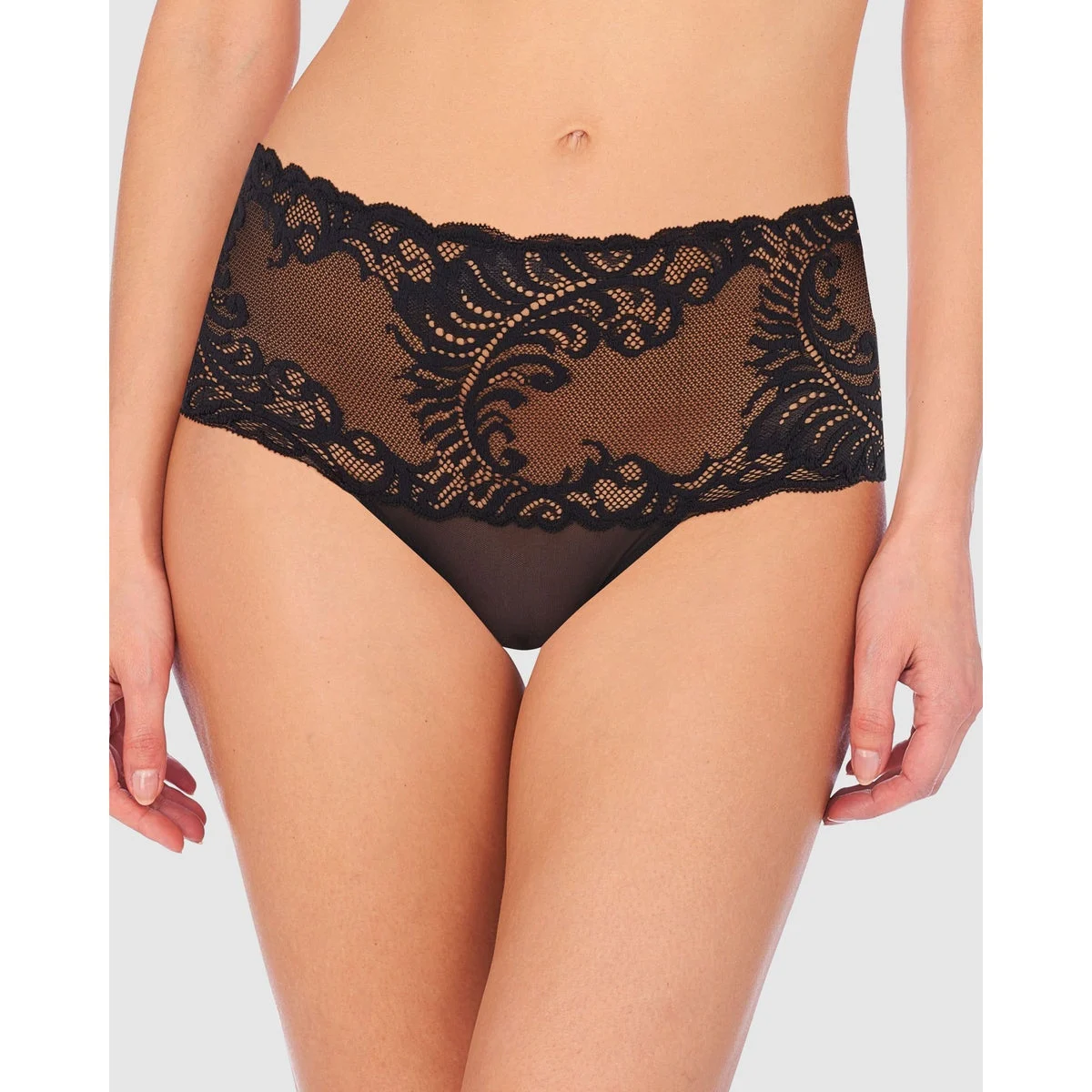 Feathers Mid Rise Retro Lace Brief