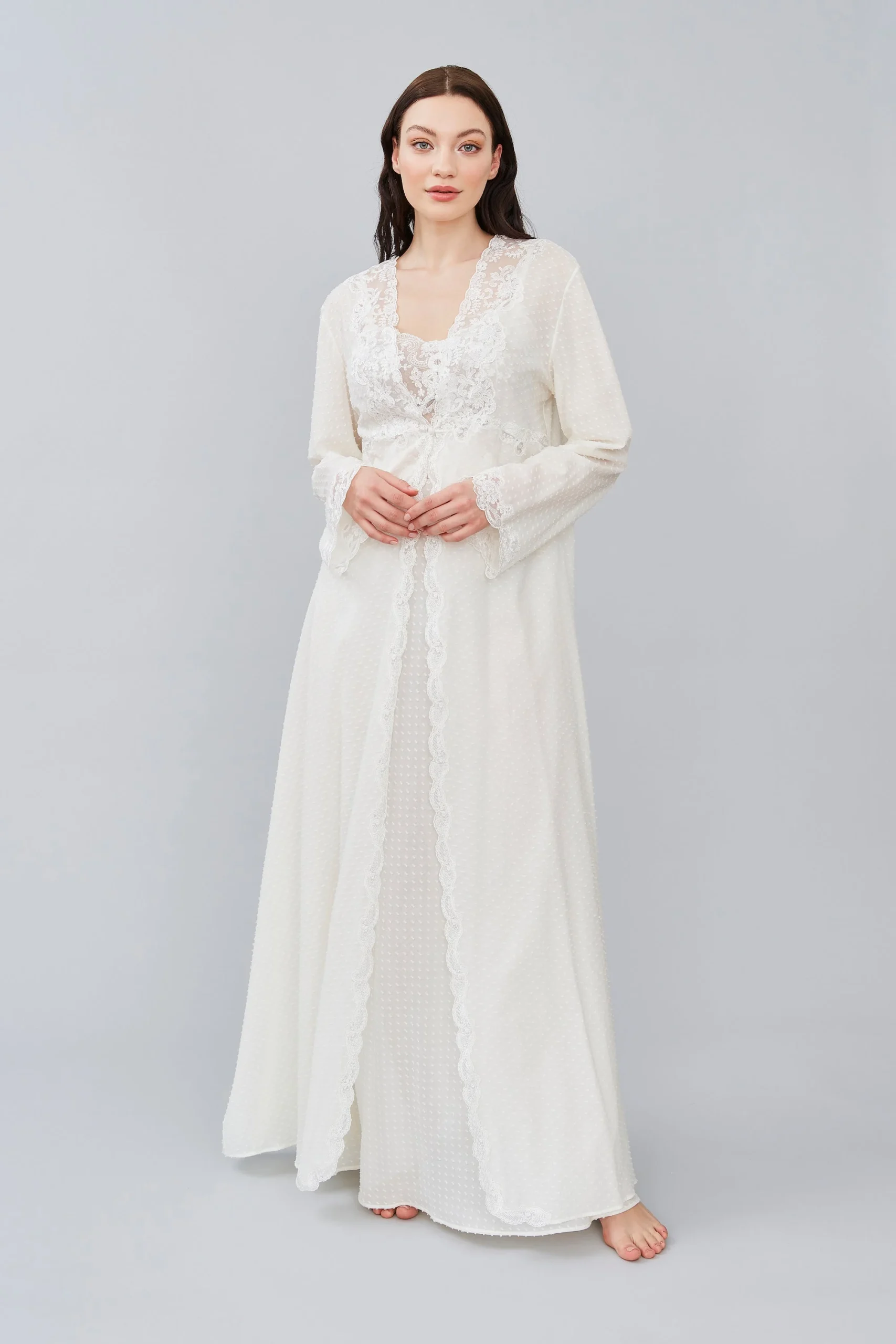 Fedra - Plumetis Cotton Robe