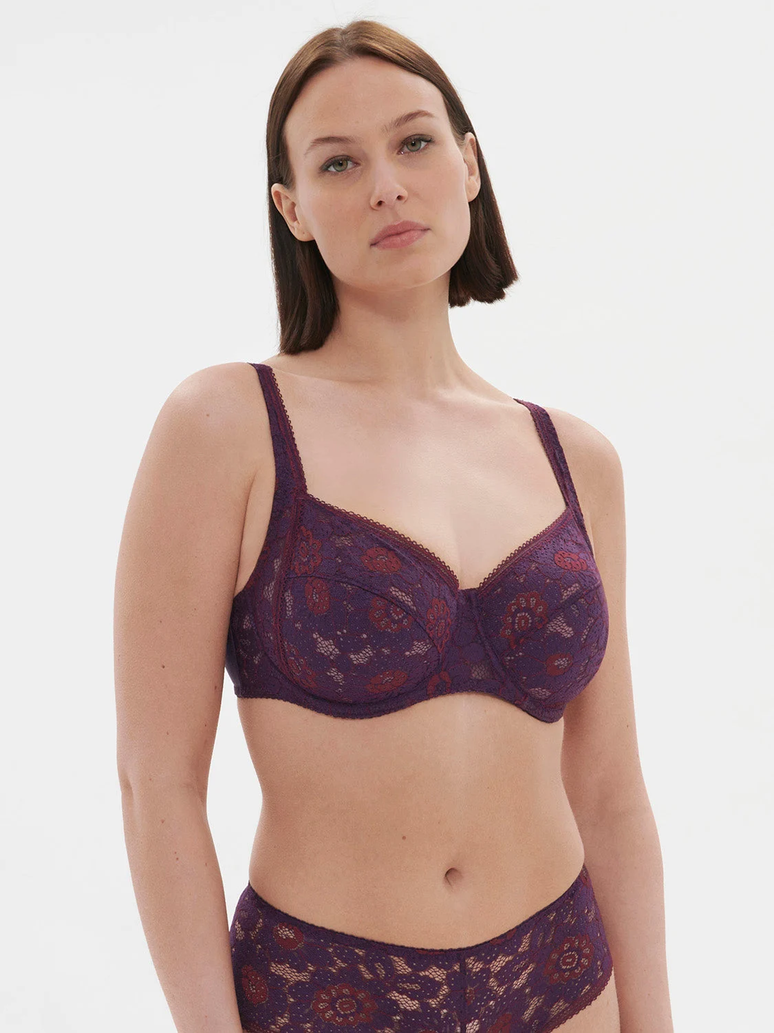 Festive Square Neck Full Cup Bra - Euphoria PurpleRegular price