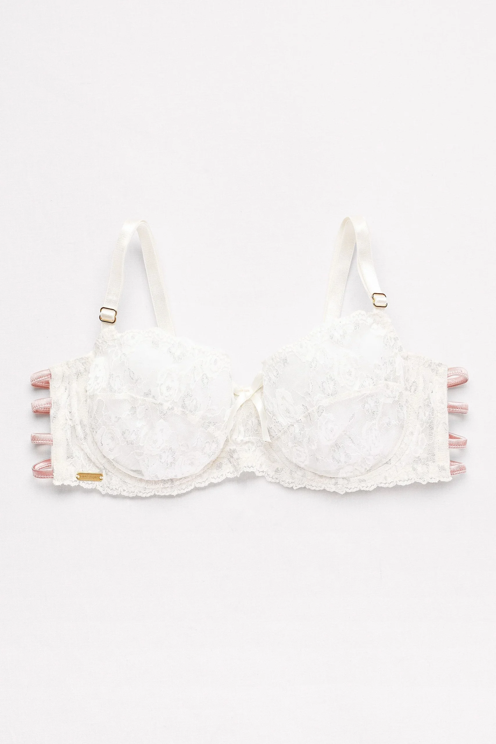 Fiorentina Unlined Lace Bra with Strappy Sides