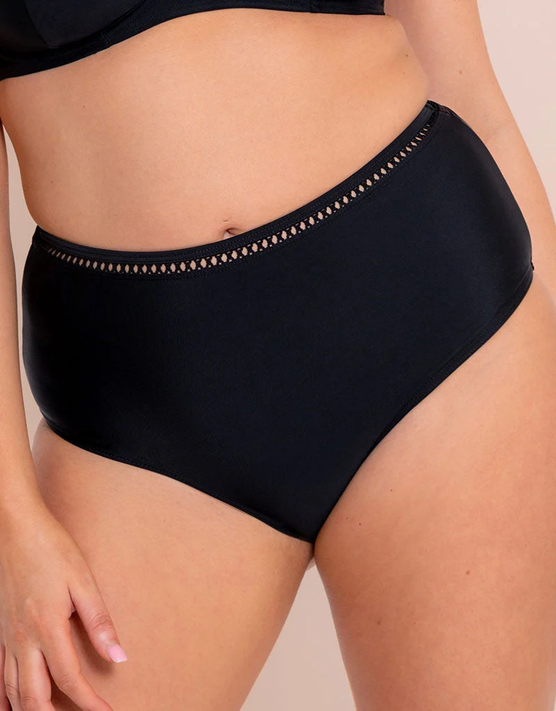 First Class High Waist Bikini Bottom Black