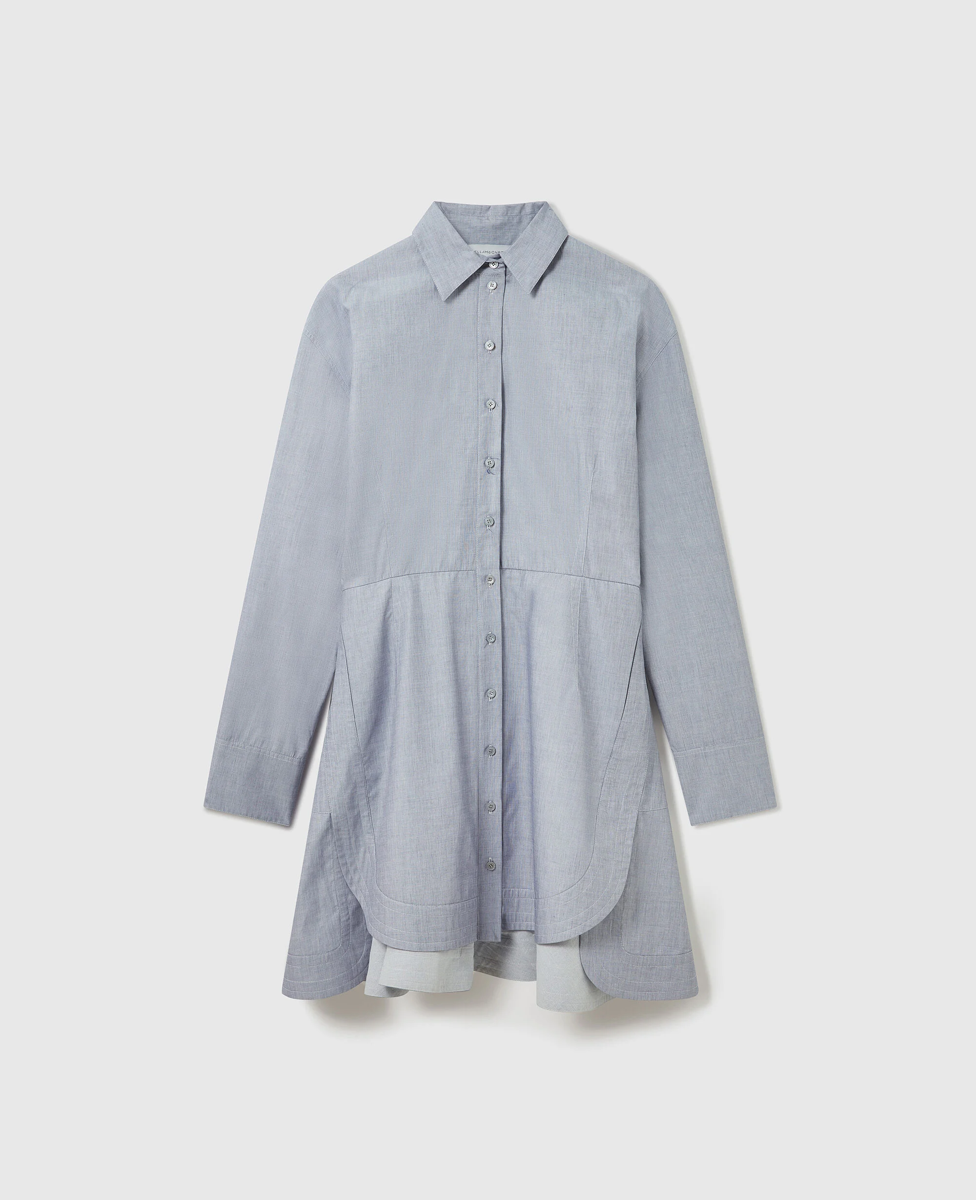 Fitted Chambray Shirt Dress