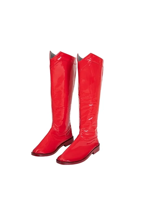 The Flash Nicolas Cage Version Superman Bodysuit Halloween Cosplay Accessories Red Boots