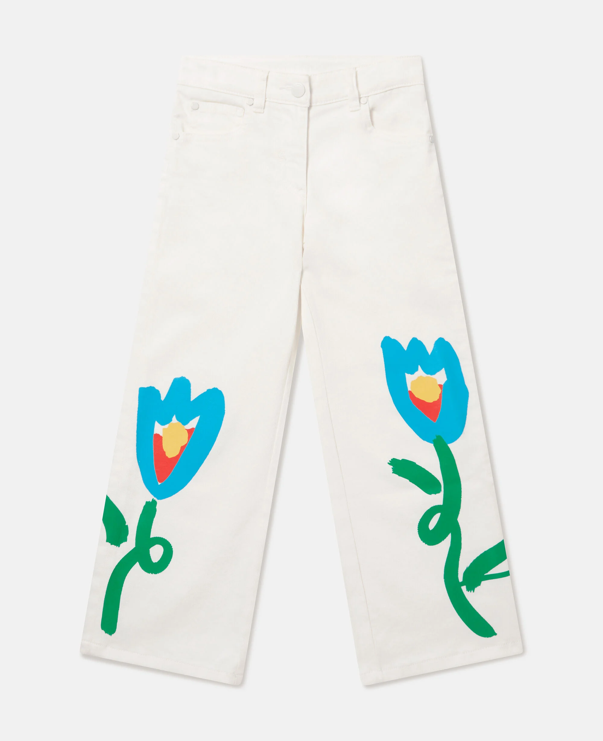 Floral Gabardine Trousers