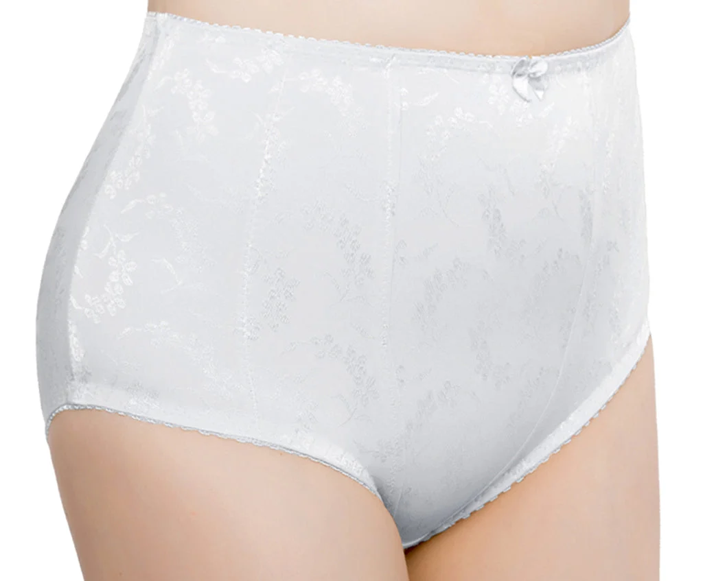 Floral Jacquard Slimming Body Shaper Panties, Medium Control, 2-Pack