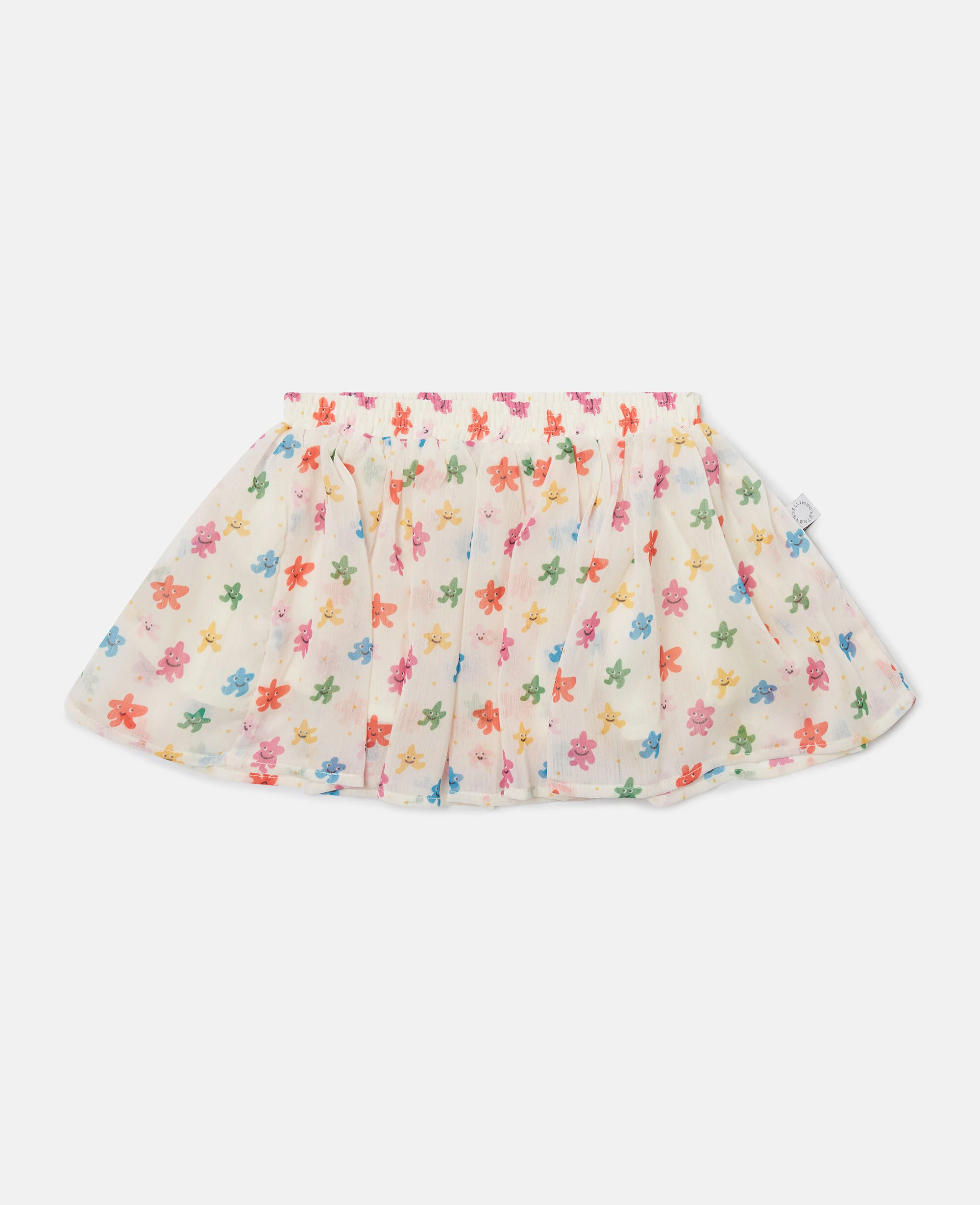 Floral Print Tulle Layered Skirt