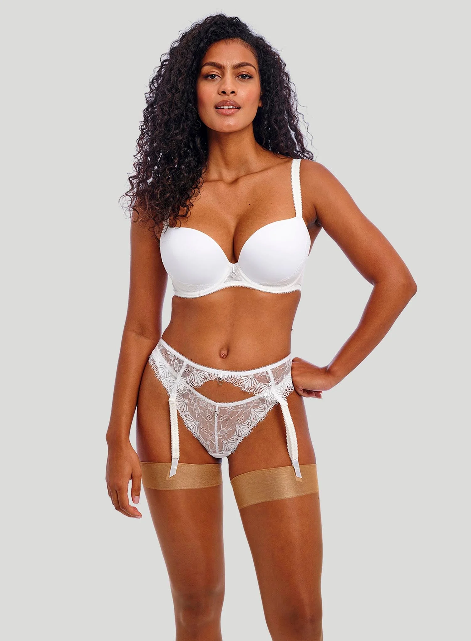 Freya: Fascinate Suspender Belt White