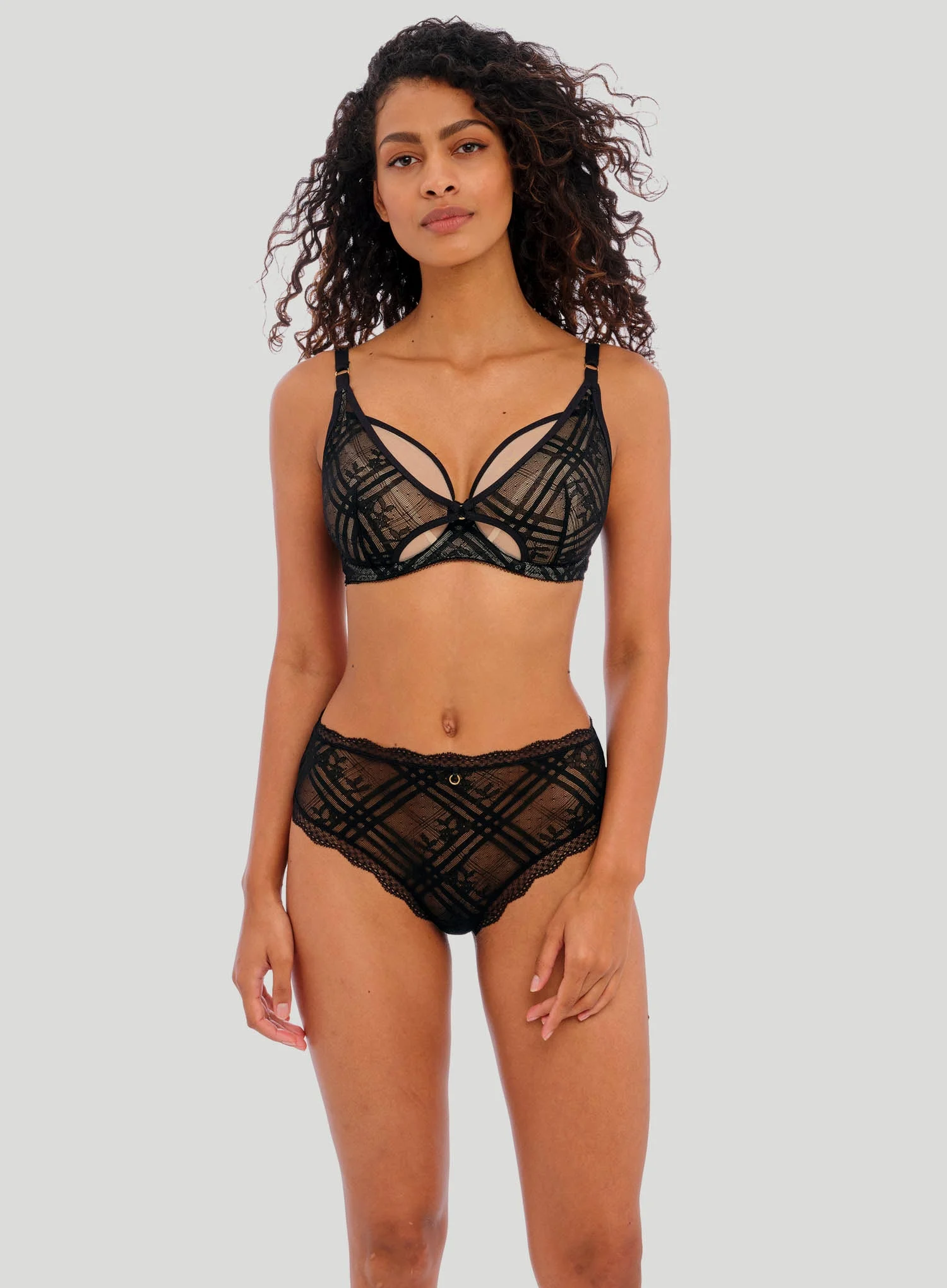 Freya: Freya Fatale High Apex Underwired Bra Noir