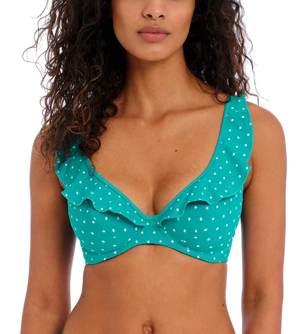 Freya Jewel Cove High Apex Underwire Bikini Top with J Hook (7230) - Marine