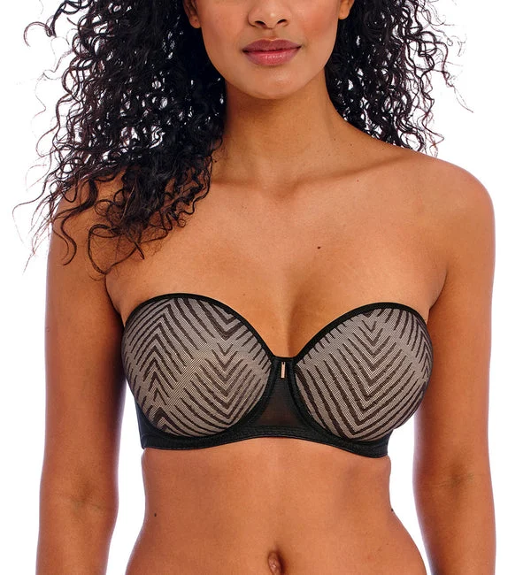 Freya Tailored Strapless Molded Underwire Bra (401109) - Black