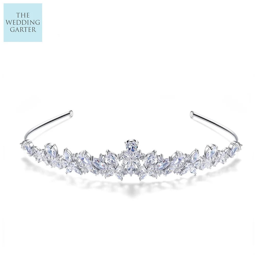 Full Cubic Zirconia Bridal Tiara For Wedding