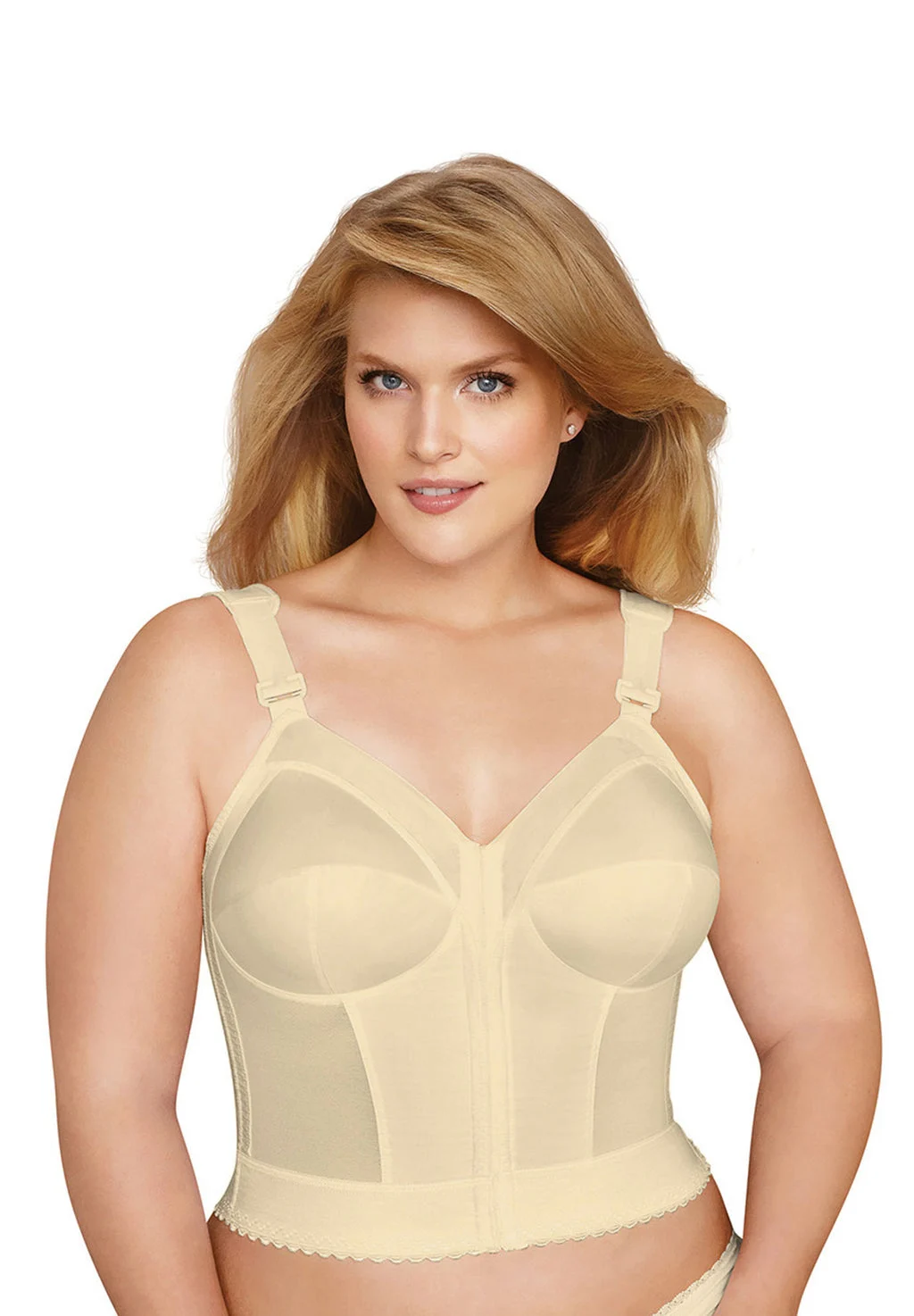 Fully Slimming Wireless Back & Posture Support Longline Bra with Front Closure