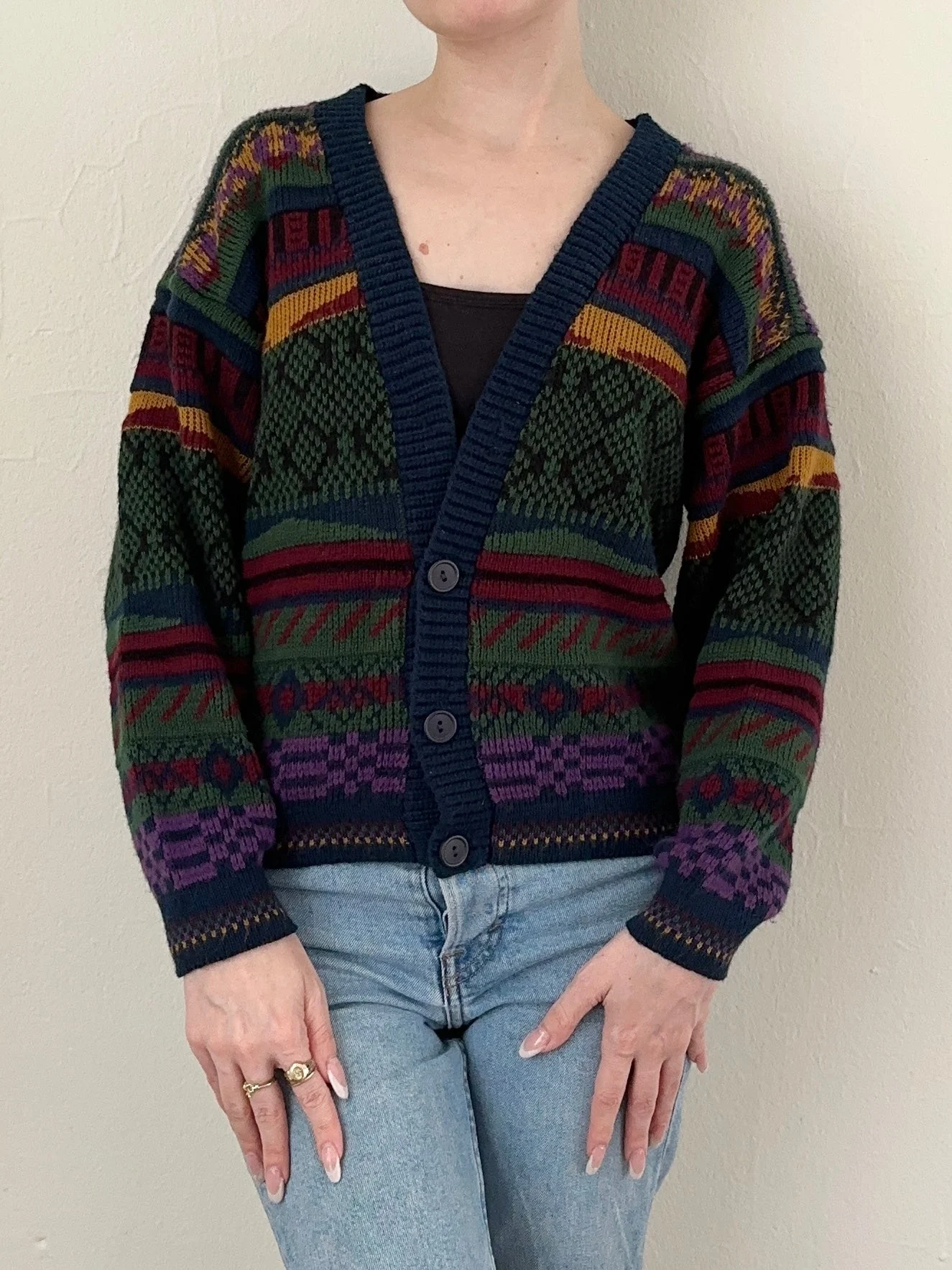 Funky Colorful 90s Cardigan (XXS)