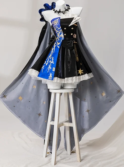 Game Arknights Ambience Synesthesia Amiya Halloween Cosplay Costume Updated Version Full Set