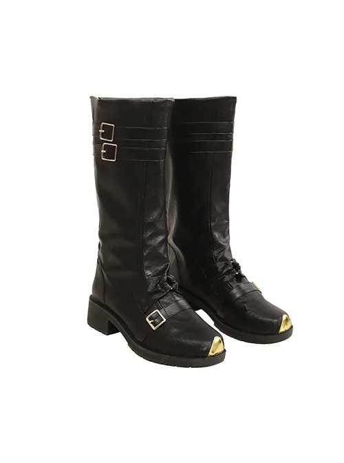 Game Final Fantasy Sephiroth Blue Rose Night Of Thorns Halloween Cosplay Accessories Black Boots