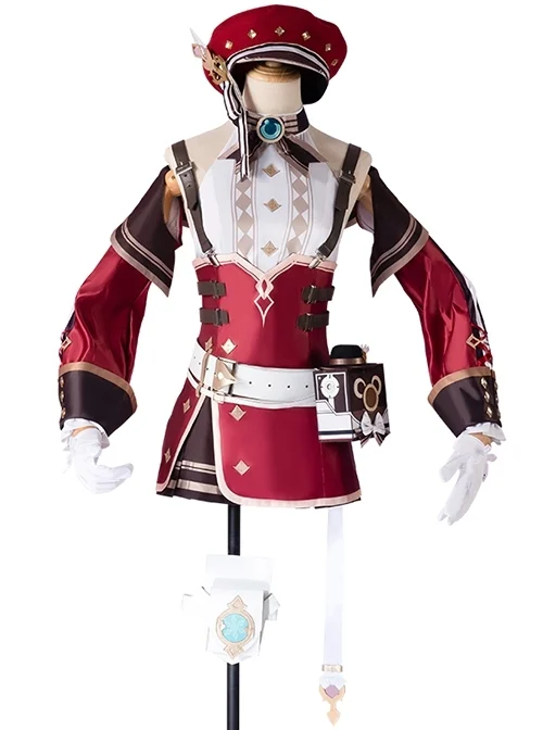 Game Genshin Impact Charlotte Halloween Cosplay Costume Full Set