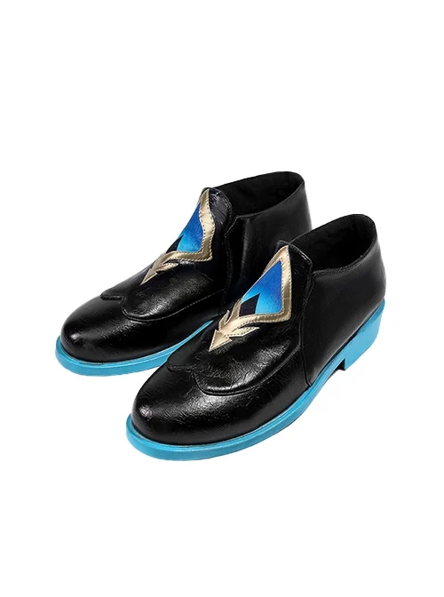 Game Honkai Star Rail Aventurine Halloween Cosplay Accessories Black Shoes