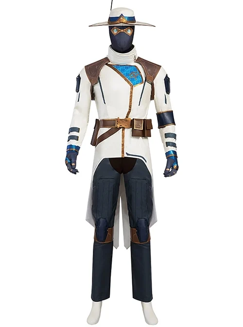 Game Valorant Cypher Halloween Cosplay Costume Set Without Boots