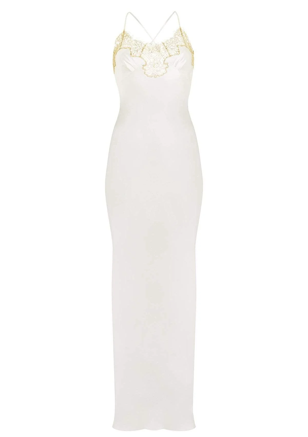 Gina Long Silk and Lace Slip