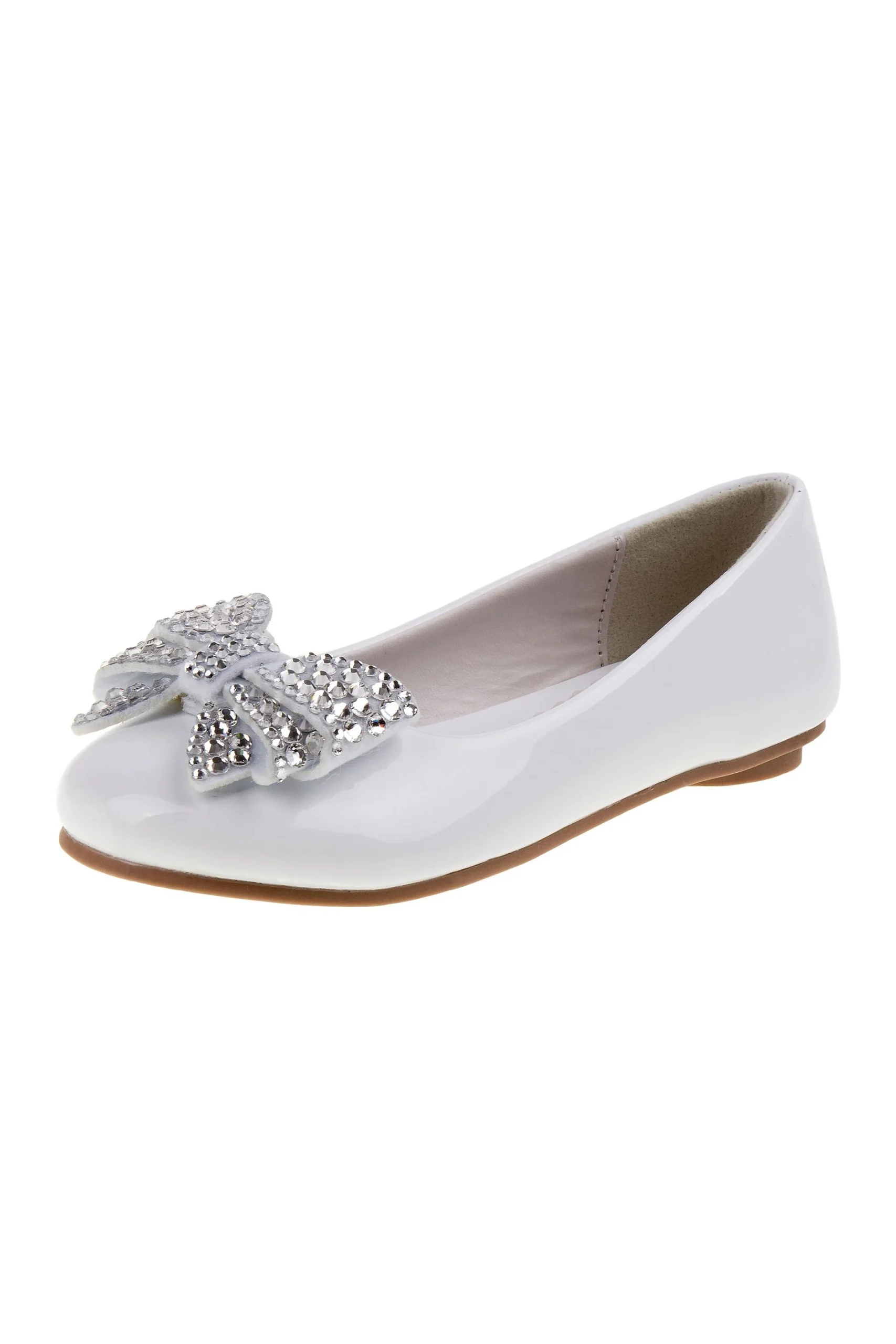 Girls Ballerina Flats with Rhinestone Bow