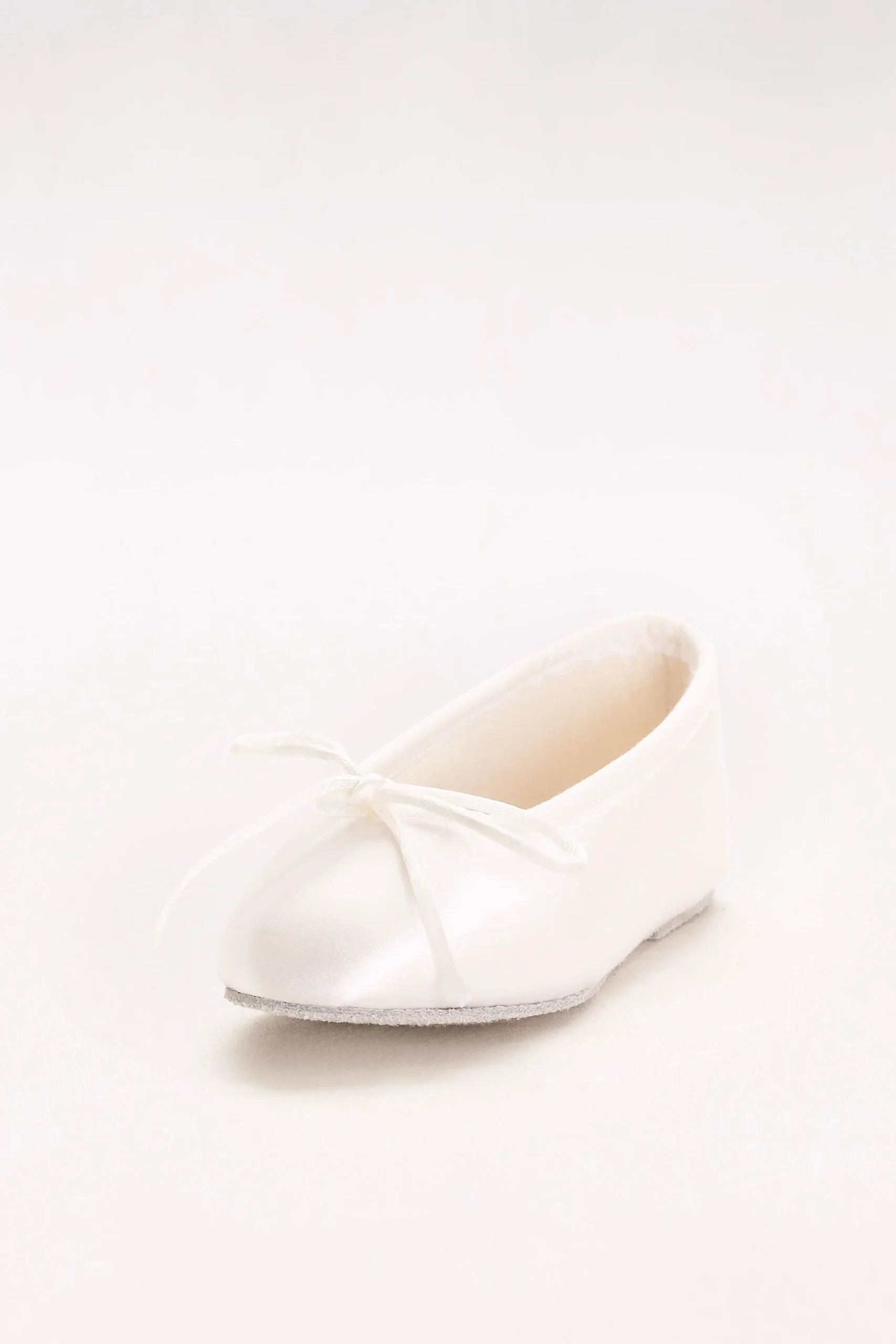Girls Dyeable Satin Ballerina Flats