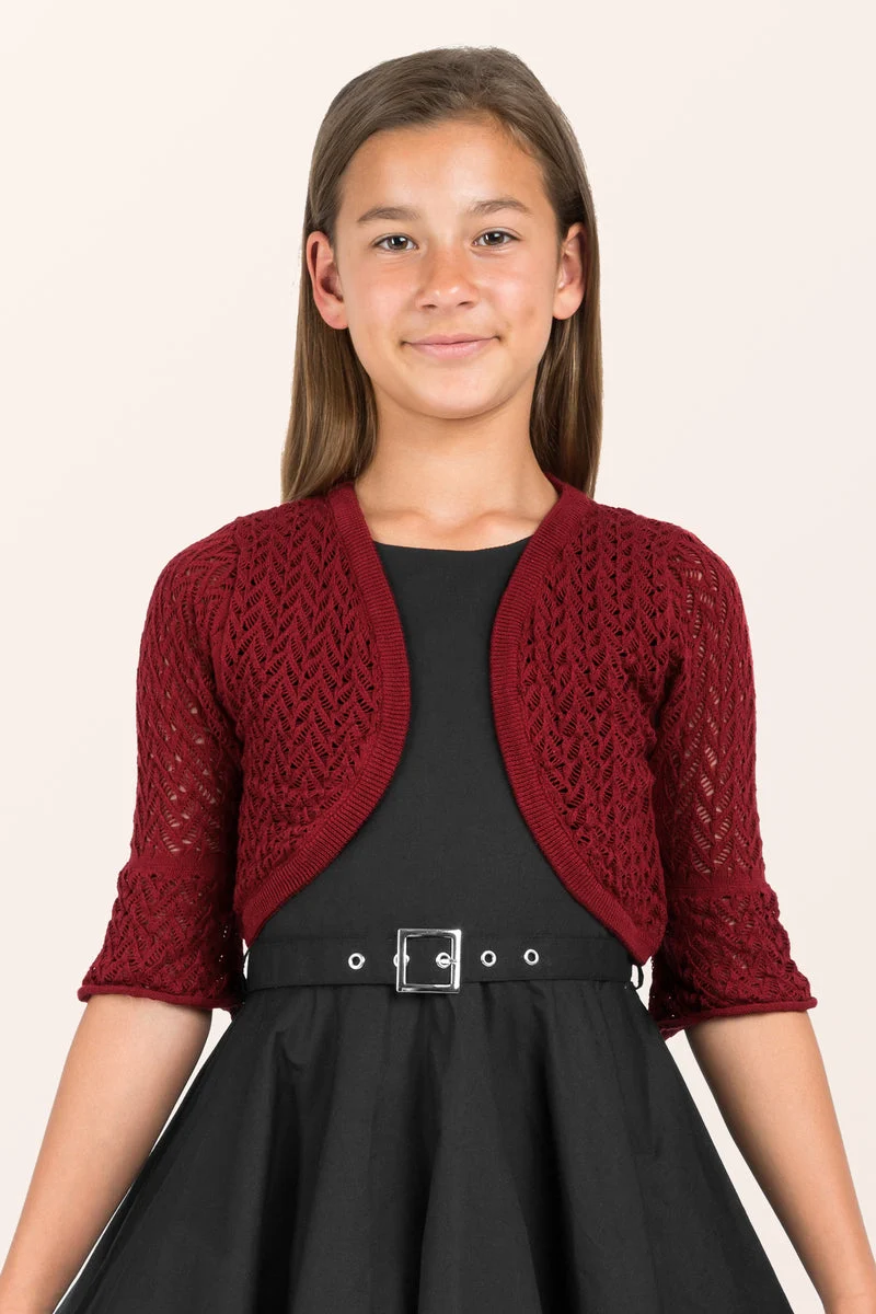 Girls Loose-knit Cardigan